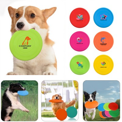 Soft Dog Flying Disc Toy TPR Pet Frisbee for Outdoor Play